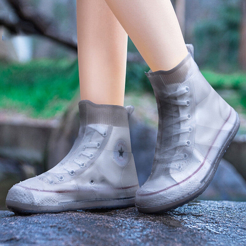 مقاوم للماء غطاء الحذاء للجنسين سيليكون أحذية حماة أحذية المطر ل داخلي في الهواء الطلق الأمطار قابلة لإعادة الاستخدام جودة عدم الانزلاق حذاء يغطي