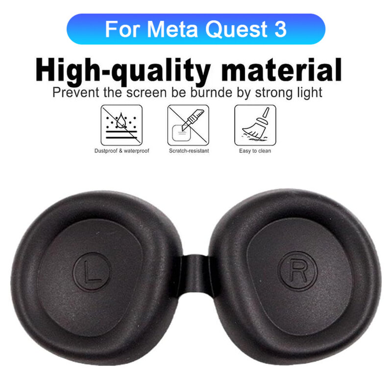 Cubierta protectora de silicona para lente de Meta Quest 3 VR, Protector de lente antiarañazos, tapa a prueba de polvo, accesorios para Meta Quest 3