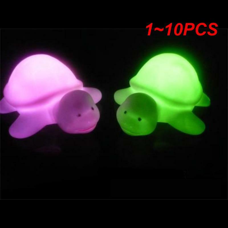 1~10PCS Color Change Lamp Cute Creativity Tortoise Party Lamp Props Seven-color Indoor Lighting Mini Night Light Enamel