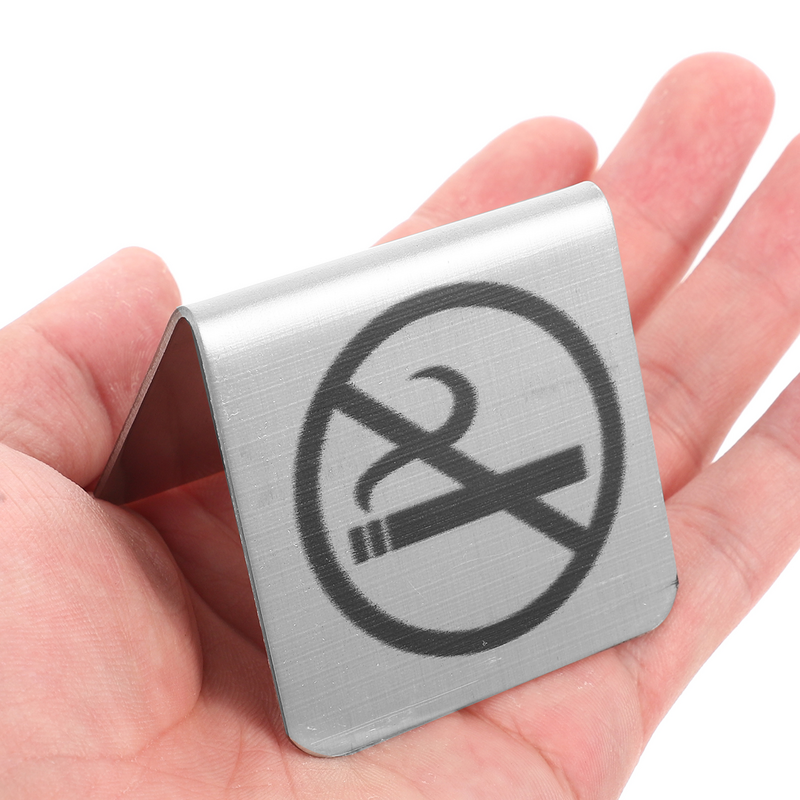 Panneau intérieur en acier inoxydable, cartes de table, indicateur d'interdiction de fumer