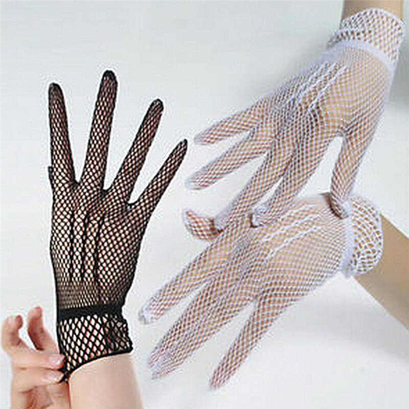 Женские летние перчатки для вождения с защитой от УФ-лучей, сетчатые перчатки, кружевные сетчатые однотонные тонкие летние женские перчатки, женские рукавицы