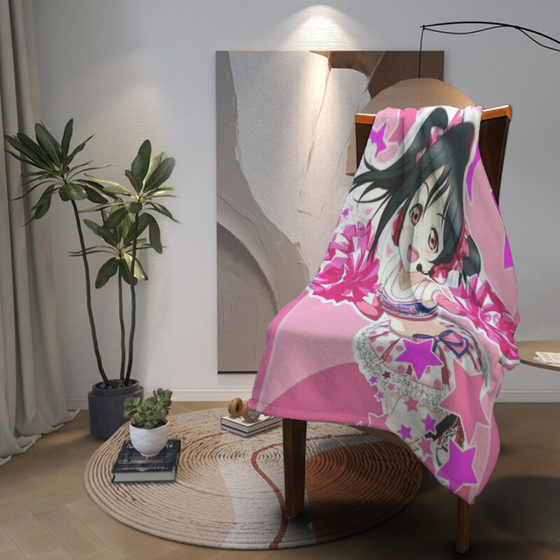ポッピンartykawaii日本の古代のアニメのフランネル、かわいい軽い毛布、暖かいそして柔らかい、非常に柔らかいスロー、オフィスの睡眠