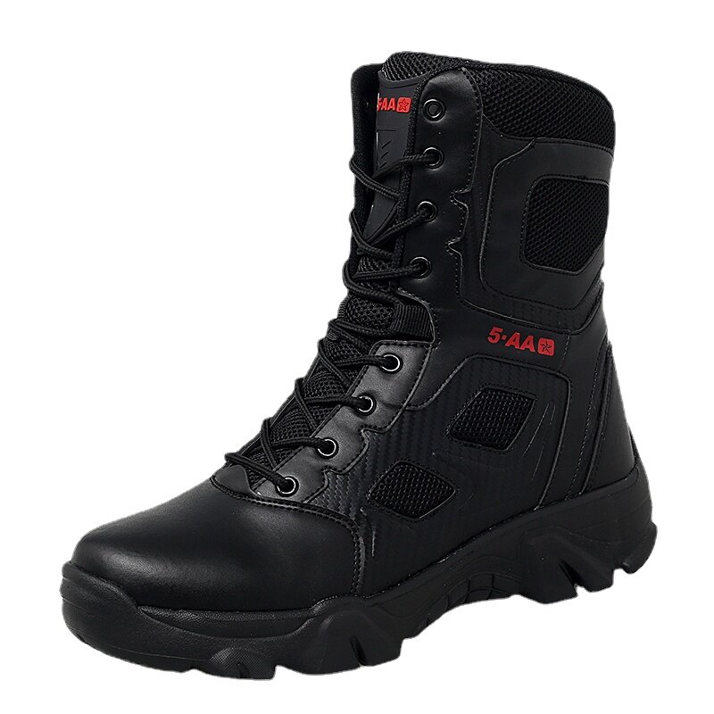 Bottes de moto décontractées en cuir pour hommes, chaussures d'alpinisme, bottes de rinçage, noir, mâle, mâle