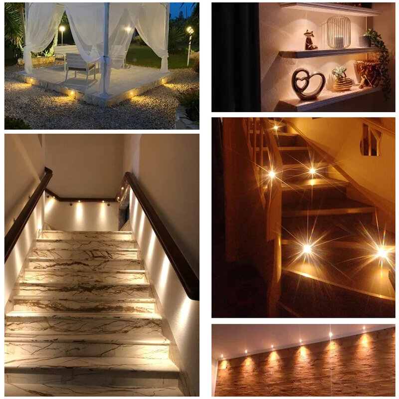 Mini Projecteur LED d'Nik, 25mm, Découpe Focos Spot Lampe pour la Maison, Escalier, Marche, Couloir, Vitrine, Plafond Downlights avec Lecteur