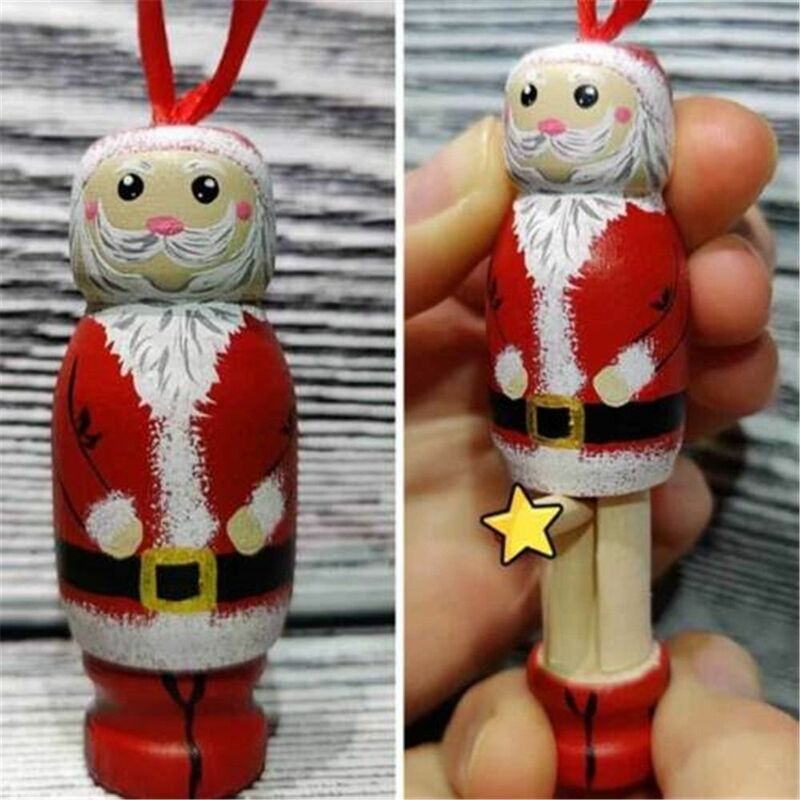 Funny Santa Hanging Ornamento para Decoração De Árvore De Natal, Novel DIY, Holiday Party Decors