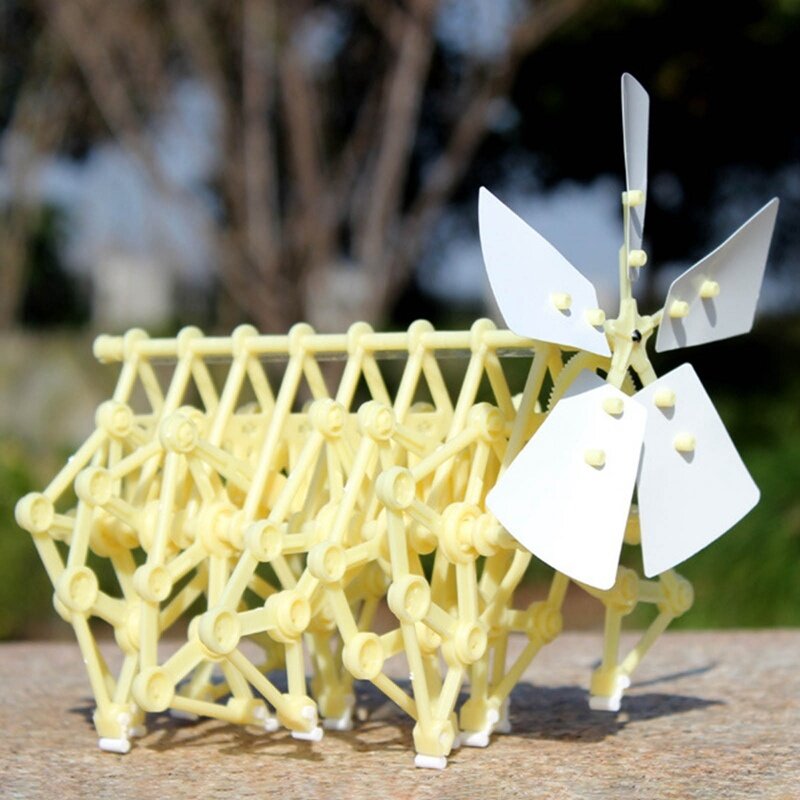 Mini Strandbeest modelo de bestia de energía eólica Diy juguetes educativos hechos a mano juguetes de experimentos de ciencia regalo de cumpleaños para niños
