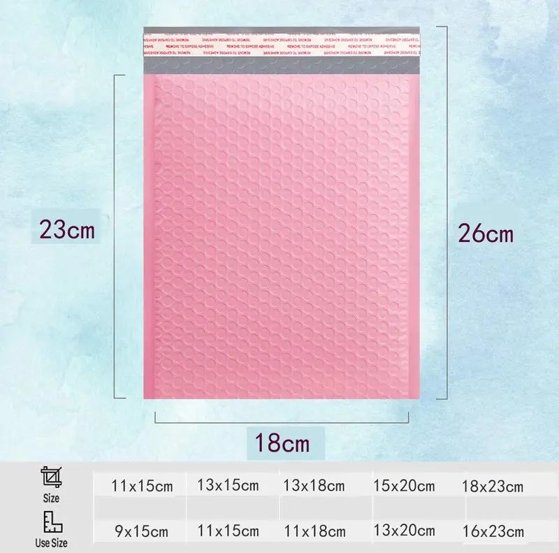 Self 100 Mailing Seal Padded Packaging Bubble Shipping Pink Bag Envelopes Poly Mail For  Holographic Pcs Mailer Padding