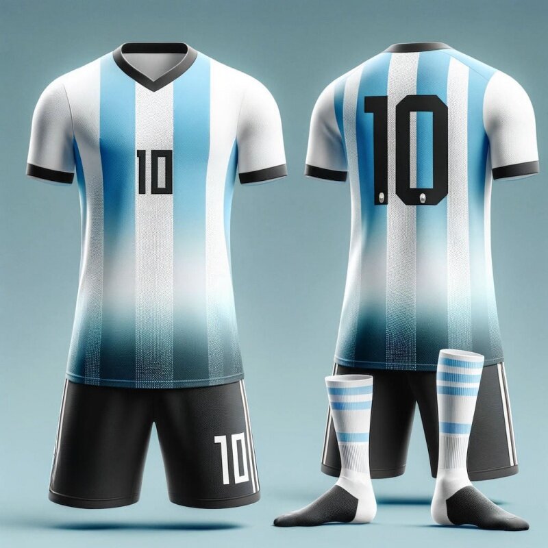New Style Kids Soccer Jersey Boys Youth Soccer Jersey Mbappe Soccer Tracksuit 3 Piece Set Messi 7#10#Short S. Leeve Shirt