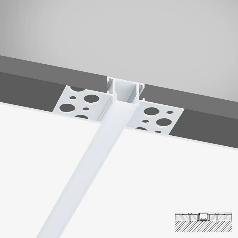 XRZLux 1-10Pcs 1M ฝัง Trimless LED อลูมิเนียมเพดาน Linear Hard Bar Strip โคมไฟ Led Wall เครื่องซักผ้าในร่ม