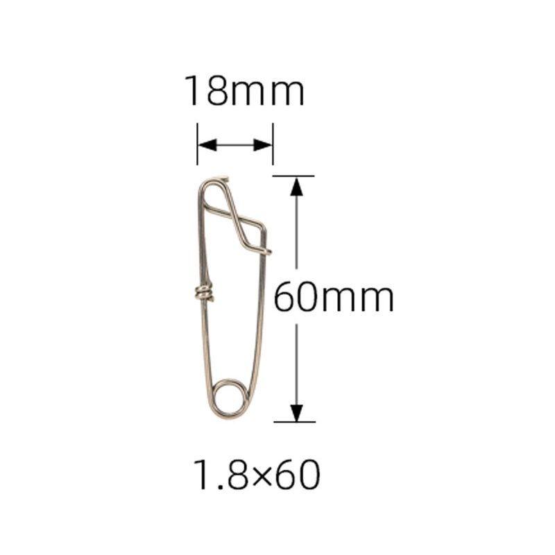 1 buah gantungan cabang panjang baja tahan karat klip Tuna garis mengambang jepret 3 ukuran untuk aksesoris alat pancing Snapper memancing