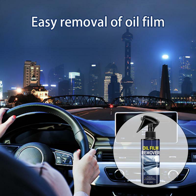 Windshield Oil Film Cleaner, Car Oil Film Cleaner Spray, Ferramentas de limpeza de carro eficazes para restaurar, 100ml