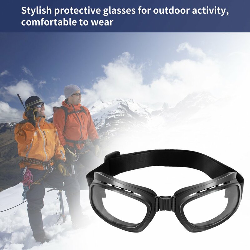 نظارات دراجة نارية عتيقة قابلة للطي ، نظارات واقية من الرياح ضد الغبار ، نظارات تزلج على الجليد ، نظارات سباق على الطرق الوعرة