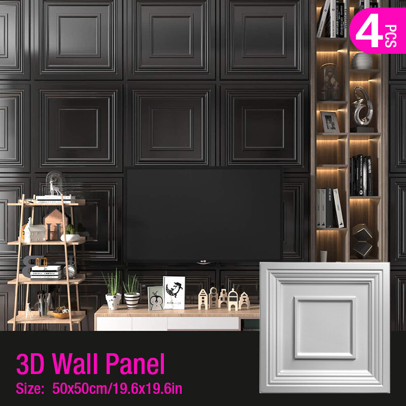 50X50Cm Muur Renovatie Huis Renovatie 3D Wandpaneel Niet Zelfklevende 3D Muursticker Relief Art keramische Tegel Mold Home Decor