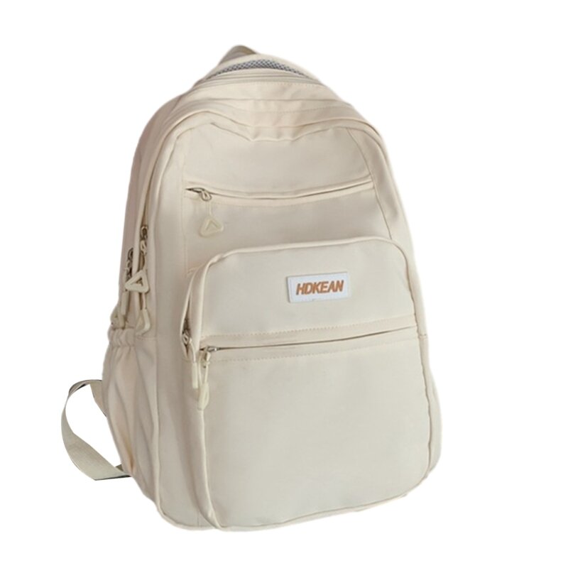 Mochila de viagem simples e estilosa de grande capacidade para mulheres e homens bolsa escolar de náilon mochila para laptop
