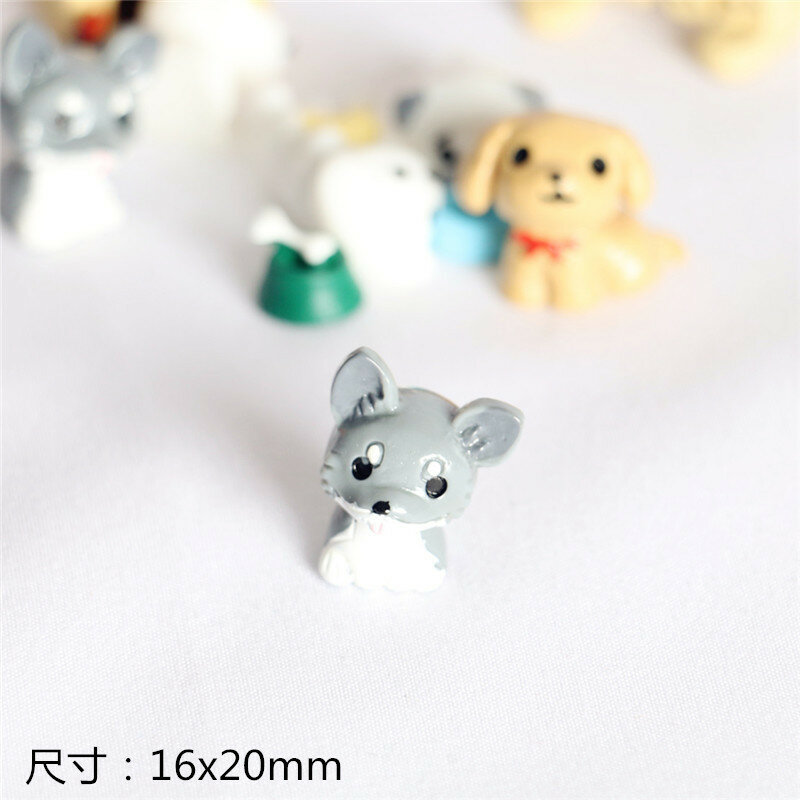 Miniaturowy domek dla lalek mały uroczy zabawka w kształcie zwierzątka psa domowa wróżka rękodzieło dekoracja wnętrz tort dekoracja DIY akcesoria figurki