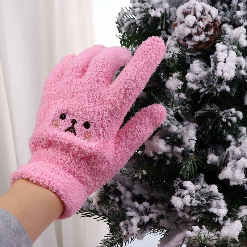 Wollen Wanten Full Finger Handschoenen Vrouwelijke Handschoenen Eenvoudige Rijhandschoenen Gebreide Handschoenen Herfst-En Winterhandschoenen