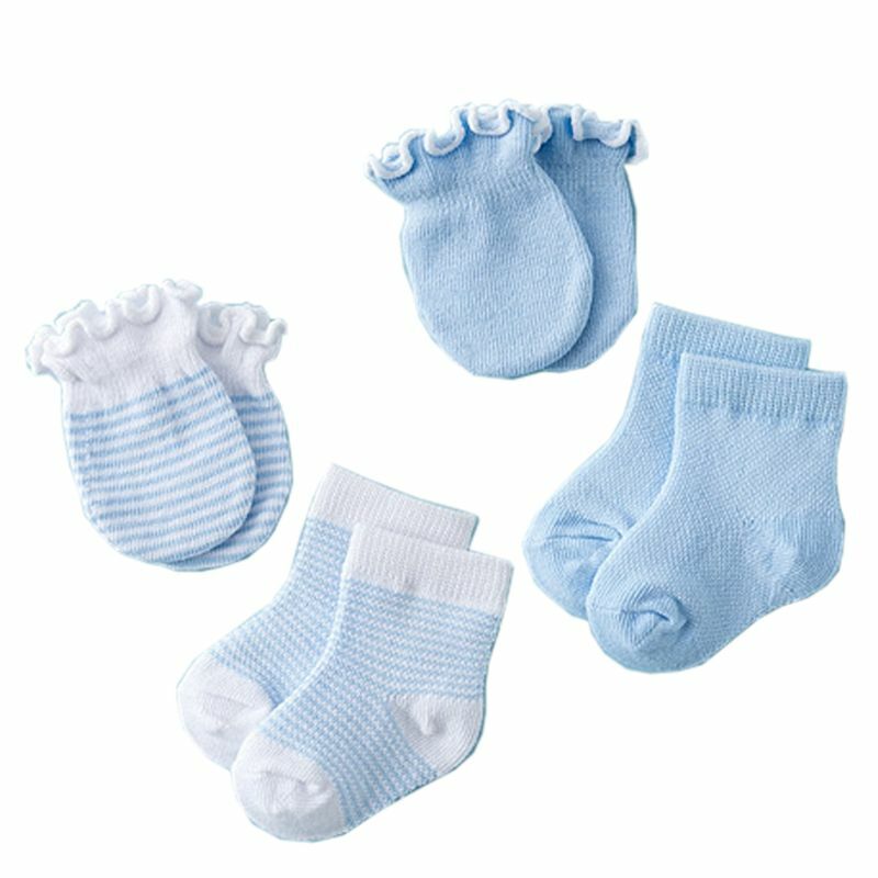 57EE Conjunto calcetines tobilleros para bebés, lindos guantes calcetín para niños y niñas 0 a 6 meses