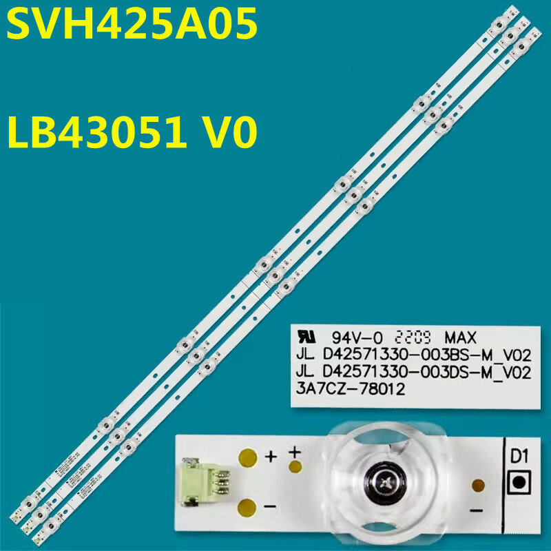 5Kit 78CM 7 bande de rétroéclairage LED pour SVH425A05 JL.D42571330-003DS-M-V01 HZ43A55 HZ43A51 HZ43A36 HZ43A35 43HS260 LED43HS266