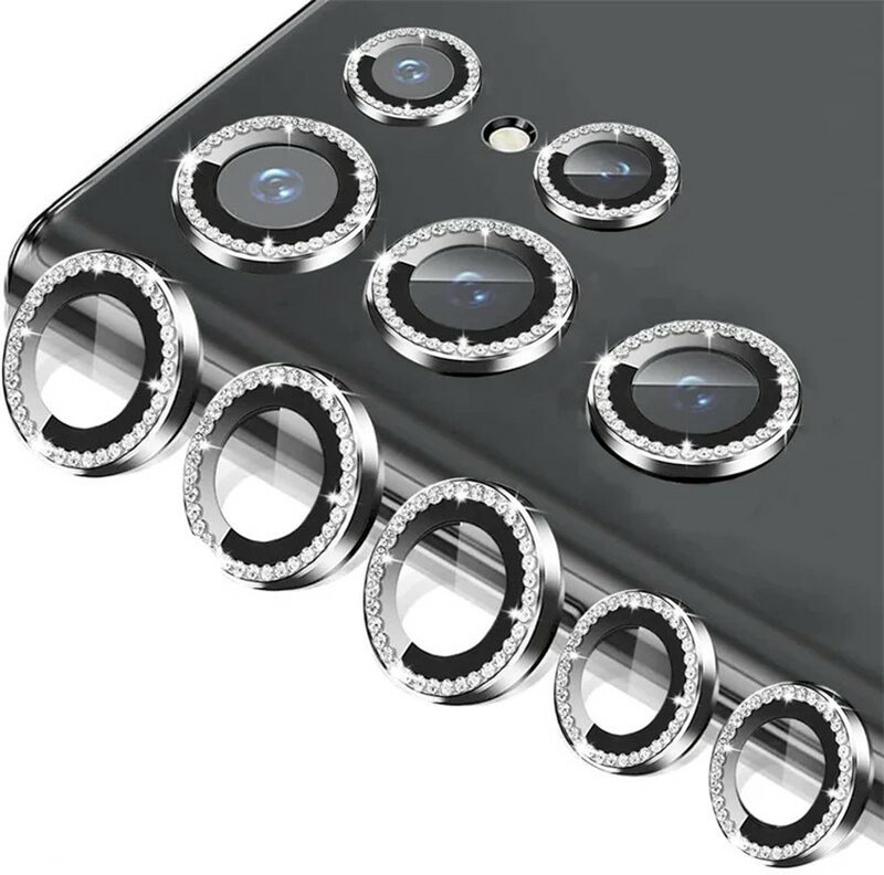 Voor Samsung Galaxy S24 Ultra Cool Kleur Diamant Glas Drop-Proof Telefoon Camera Beschermhoes Geschikt Voor Samsung S23 Ultra
