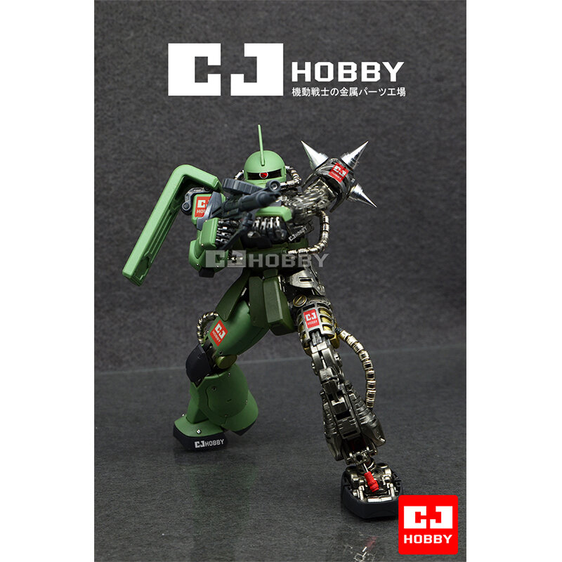 CJ Hobby-Ensemble de modification de joints métalliques pour MG Zaku II, fumarole verte, modèles mobiles imbibés, jouets, accessoires en métal