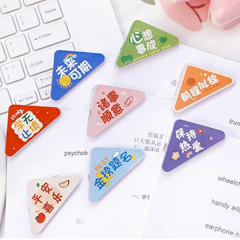 Paper Clip Acrylic Pape Creative Clip Paper Binder Binding Clip Bookmark Acrylic Fixing Clip Test Paper School Office Stationery