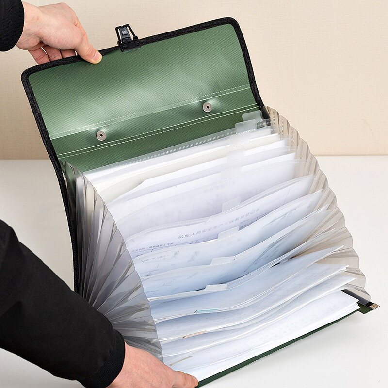 حقيبة مستندات مكتبية محمولة ذات سعة كبيرة ، مجلد متعدد الطبقات ، حقيبة جهاز A4 ، منظم مكتبي ، حقيبة ملف البيانات