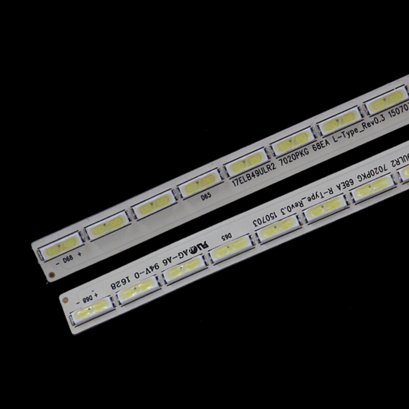 Tira de luces LED de retroiluminación para TV Vestel de 49 pulgadas, 17ELB49ULR 7020PKG