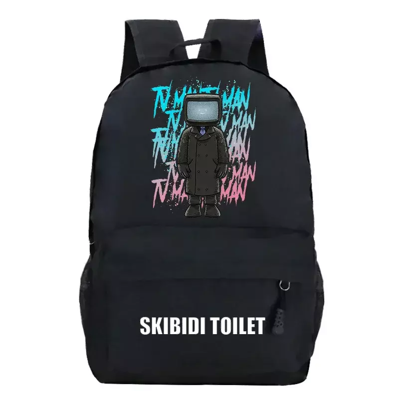 Skibidi Toilet Cartoon Printing Cartoon School Bag Lightweight Anime Backpack Large Capacity Backpack for Boys Boys Travel Bags