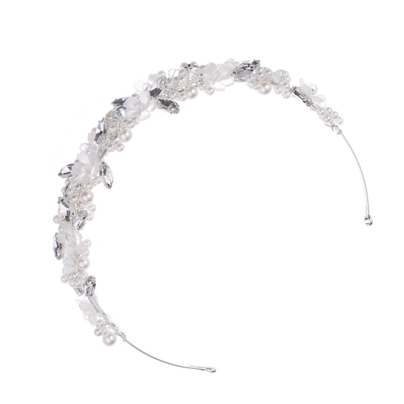 Aro de Metal para el pelo para mujer, con perlas de Temperamental, tocado con forma Floral para espectáculos de máscaras de boda