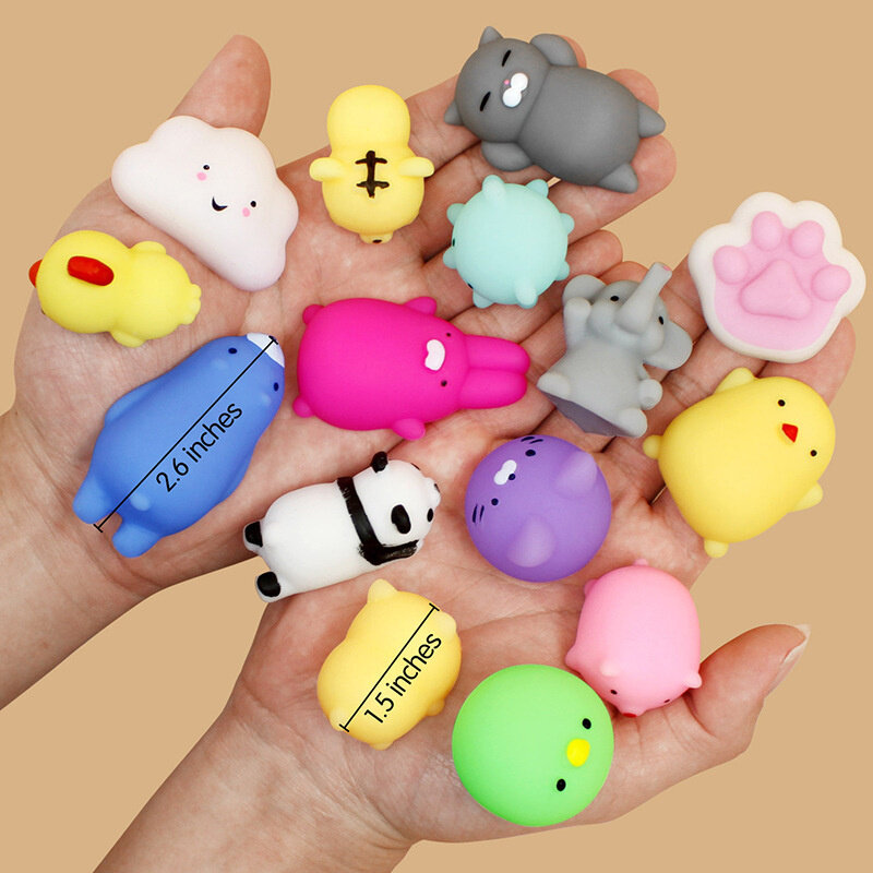 50-5 개 Kawaii Squishies Mochi Anima Squishy Toys For Kids Antistress Ball Squeeze Party Favors 스트레스 릴리프 완구 생일
