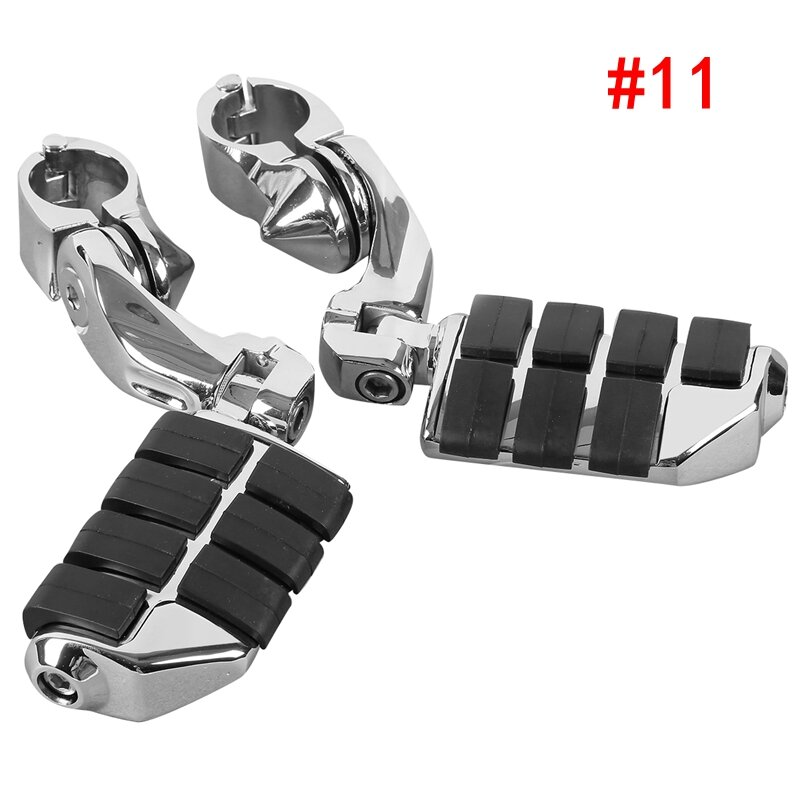 Motorcycle 32MM 1-1/4" Short Angled Highway Engine Guard Foot Pegs Footrest Mount For Harley Streamliner Touring Road Glide