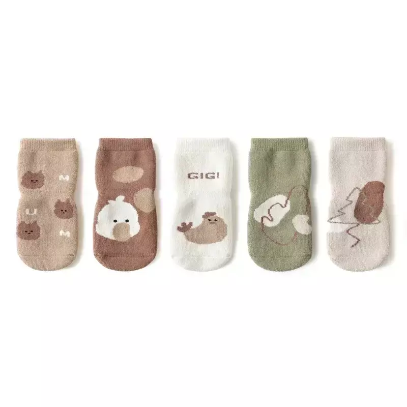 Calcetines antideslizantes para bebé, calzado de suelo para niño y niña, bonito calcetín de algodón para recién nacido, calzado de suelo para niño