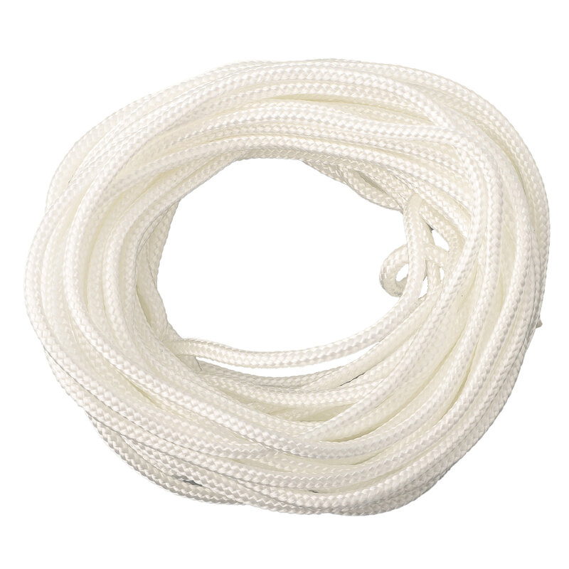 Cuerda de nailon duradera para cortacésped, cuerda de arranque de 2,5mm, 3mm, 3,5mm, 4mm, 2M, 4M, 5M, 10M, color blanco