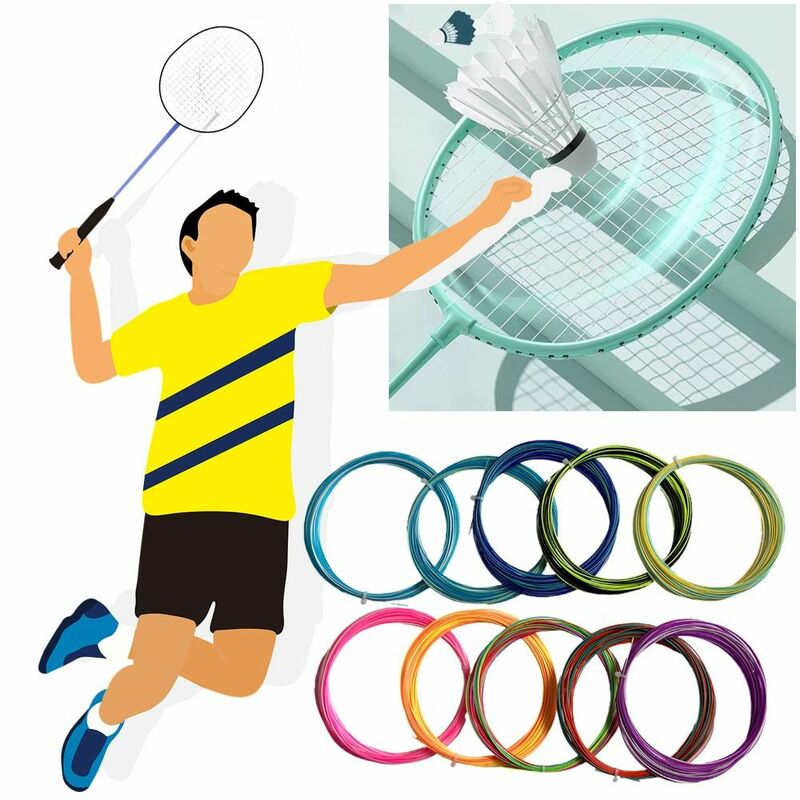 Multicolor Badminton Two-tone Racket String Trainning Dia.0.73mm Badminton Racquet Wire 16-24lbs Sport Supplies