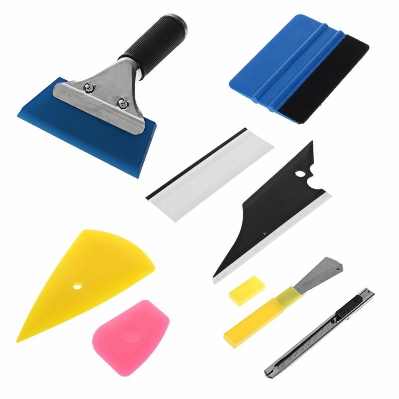 herramientas envoltura automática, espátula limpiacristales con adhesivo automático, raspador, cortador Snitty, 8 Uds.