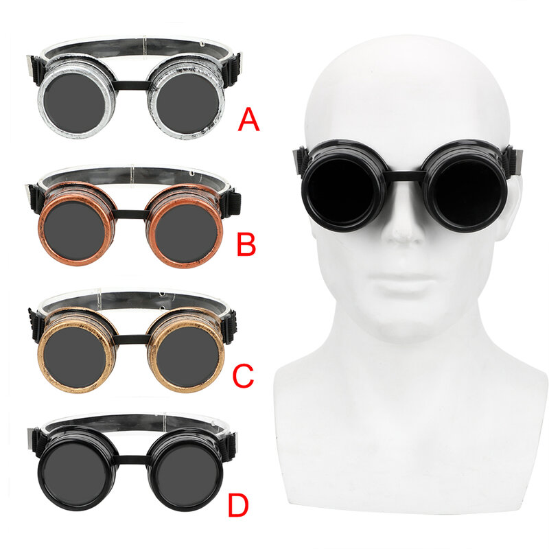Retro Lassen Punk Gothic Zonnebril Eyewears Zonnebril Steampunk Lens Elctric Fiets Motorbril Veilig Rijden