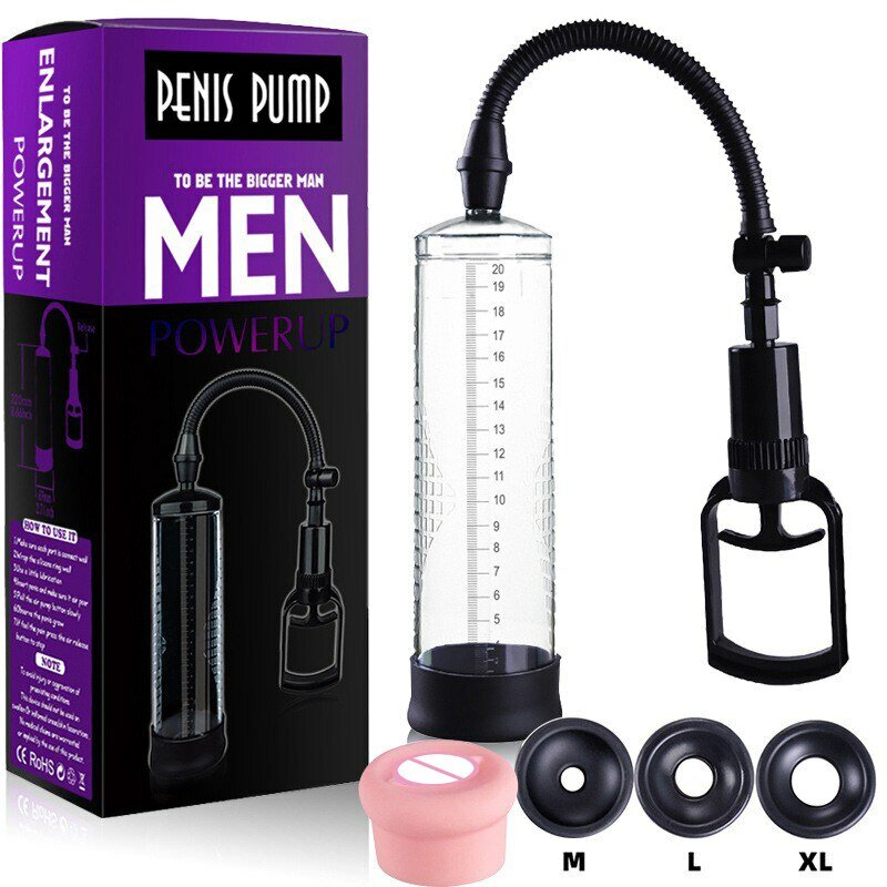 Penis Pump Sex Toys for Men Male Masturbator Penis Extender Penile Vacuum Pump Penis Enlargement Enhancer Massager Ring