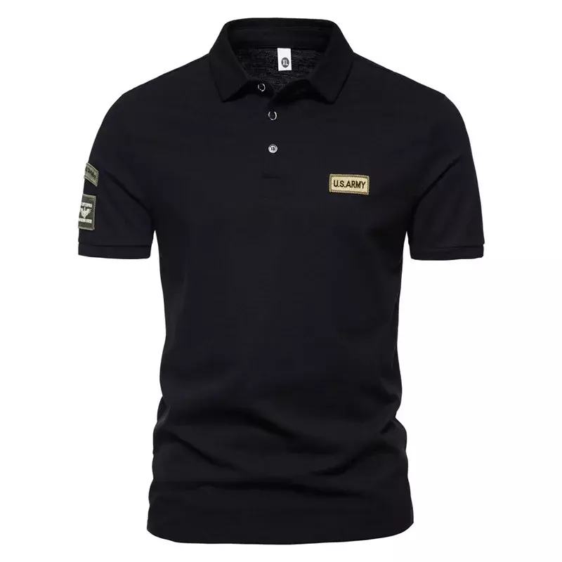 2024 Trend Summer Fashion T-shirt Men's Business Casual Sport Short-sleeved T Shirt New Lapel Daily Tee