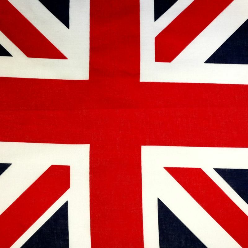 Hip hop algodão multiuso bandana lenço quadrado britânico union jack impresso bandana envoltório lenço para mulher