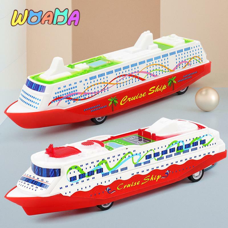 1 Stück Kreuzfahrt schiff Schiff Modell Sammlung zurückziehen gleitende Dampfschiff Gleit spielzeug Geschenk für Kinder Kinder Spiel Neuheit Knebel Spielzeug