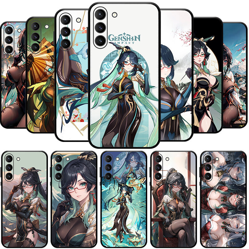 Xianyun Genshin Impact 휴대폰 케이스, 삼성 갤럭시 S24, S23 울트라, S22 +, S21 FE, S20, A54, 노트 20 플러스용, V4.4, 아네모 캐릭터 5 스타