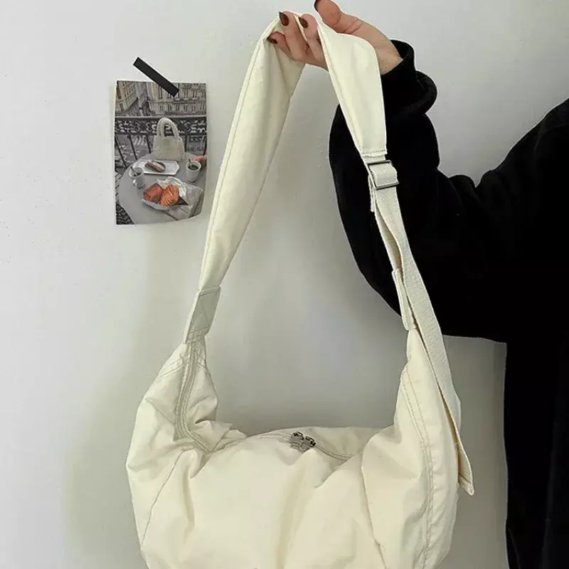 Модная женская вместительная сумка через плечо ISB01, хлопковая Повседневная простая и универсальная