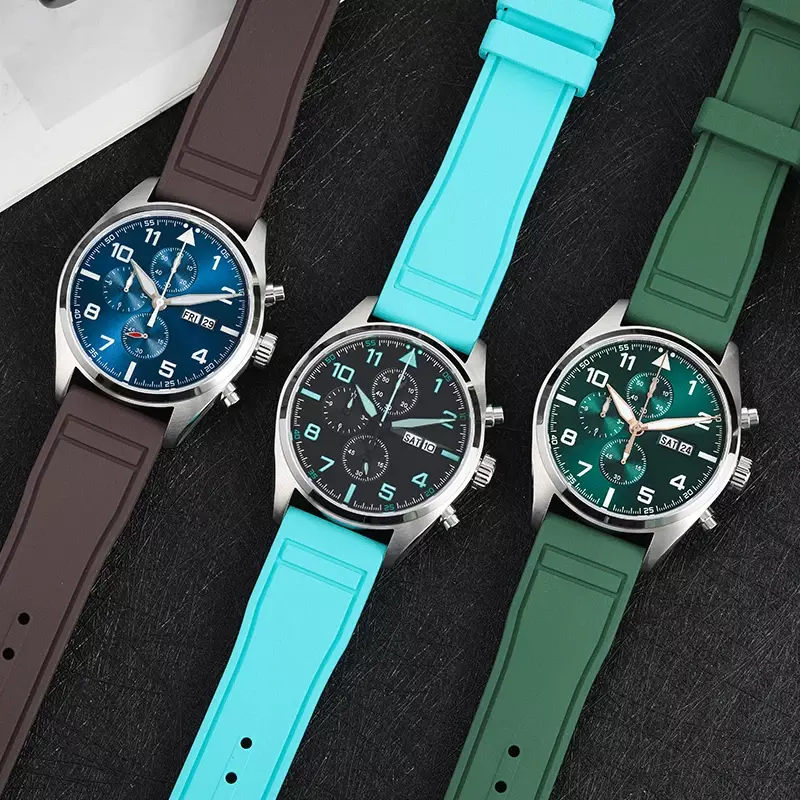 Resistente à água luminosa Stainless Steel Quartz Watch, Cronógrafo Relógios, Sapphire Crystal, Super BGW9, ML04, 39mm, 100m