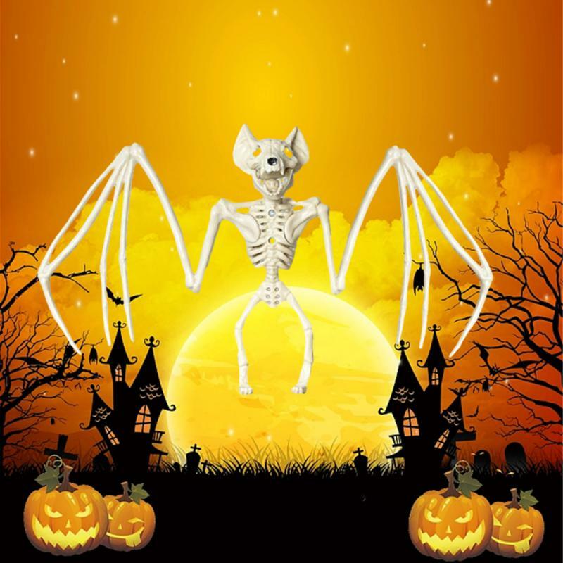 Morcegos de Horror Halloween, Escorpião Rato, Lagarto, Bonez, Modelo Esqueleto, Decoração Festival, Festa Assustadora, 1-10Pcs