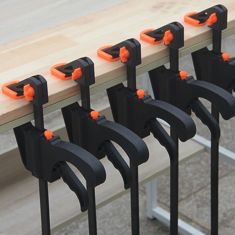 Mesa de taller mecánico de 4 pulgadas, Kit fijo de abrazadera F, liberación rápida de trinquete, herramienta de trabajo de madera dura, herramientas manuales de bricolaje