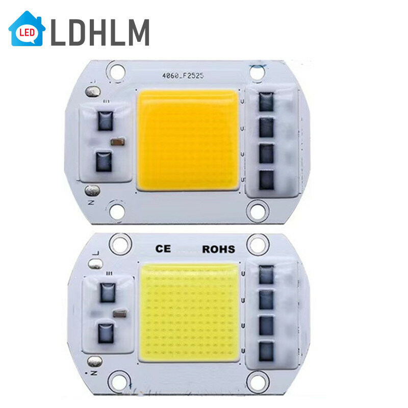Chip LED COB de 110V, 220V, 20W, 30W, 50W, sin necesidad de controlador, cuentas de lámpara para foco de luz de inundación, Chip de iluminación artesanal