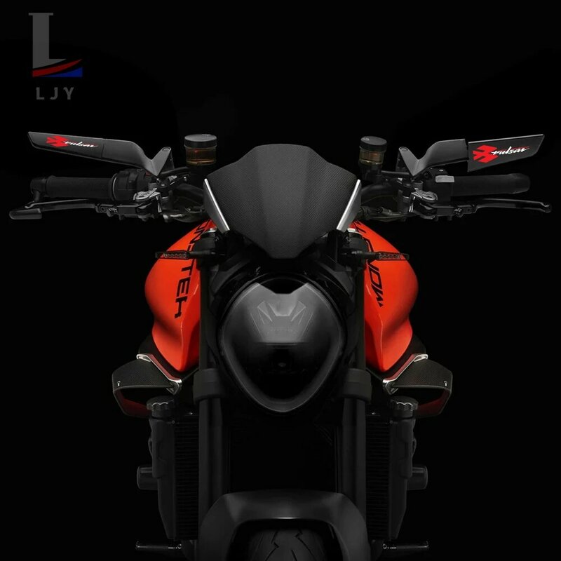 Motocicleta espelhos com logotipo para Bajaj Pulsar 200 NS/200 RS/200 A, discrição winglets espelho kit, espelhos ajustáveis, girar