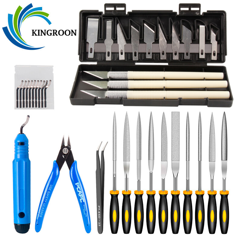 Kingroon-カービングツールキット,カービングナイフ,3Dプリンターパーツ,スクレーパー,研磨ツール