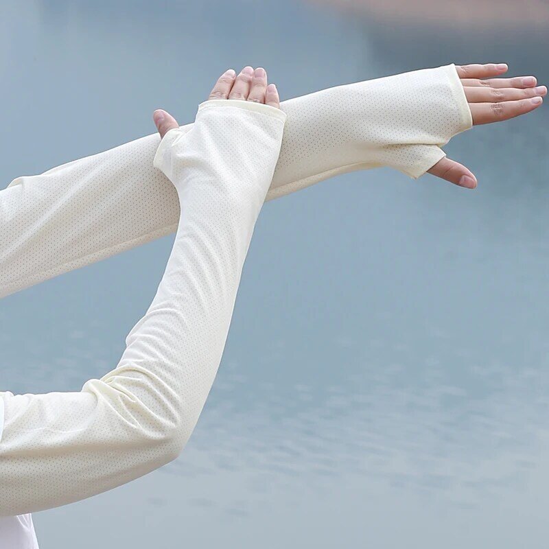Anti-sunburn Loose sleeve For Men And Women Driving Cycling Ice-cold Long sleeves for arm Finger Sleeve Thin Breathable