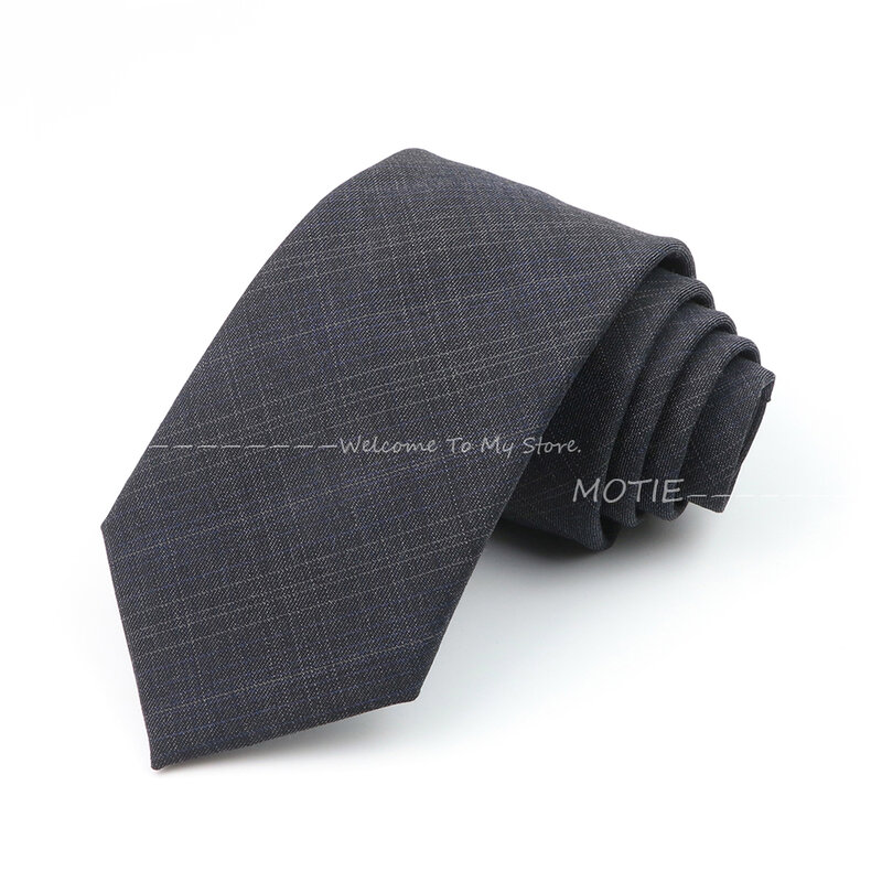 Graziosamente Plaid a righe cravatte di lana grigio bordeaux cravatta cravatta per affari festa di nozze camicia vestito collare accessori regali